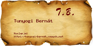 Tunyogi Bernát névjegykártya
